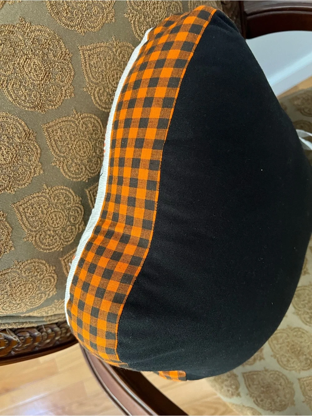 Isaac Mizrahi Halloween Haunted House Pillow - Purple & Orange